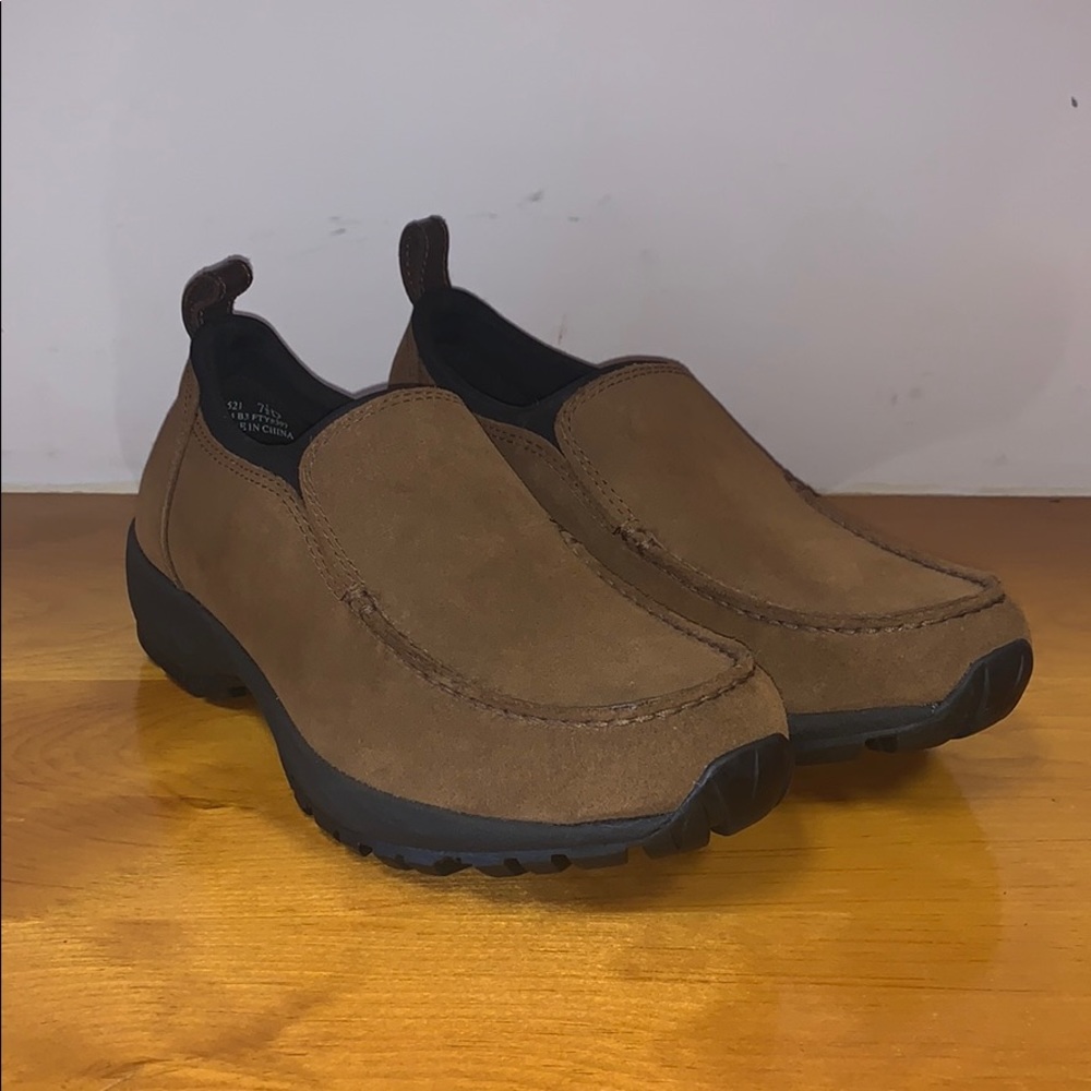 Brand New! Lands End Slip On Suede Moc Shoes